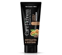 Care Richness - Scrub viso al caffè e noce, per rimuovere i punti neri e abbronzatura, adatto per pelli secche e grasse, rassodante la pelle, detergente per i pori, senza solfati di erbe e parabeni,