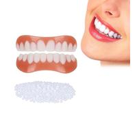 Care Spring 1 Paio Faccette Dentali Professionali Protesi Dentale Sicuro E Confortevole Dente Finto Provvisorio Superiore E Inferiore per Uomini E Donne La Riparazione di Problemi Dentali