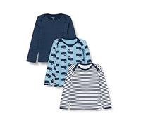 Care T-Shirt LS - AOP (3-pack), Maglia a maniche lunghe Unisex - Bimbi 0-24, Blu Azzurro, 6-9 mesi