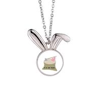 Care Trees No Logging Art Deco Fashion Rabbit collana ciondolo coniglietto animale gioielli regalo
