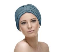 CAREBELL Headwear Turbante oncologico Andrea Bambù in varie tonalità per la perdita di capelli, Acciaio 7A, Taglia unica