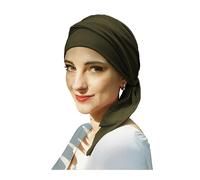 CAREBELL Smooth Cotone - Turbante cappello oncologico in cotone per chemioterapia o alopecia (Cachi)