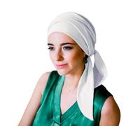 CAREBELL Smooth turbante cappello in bambù chemioterapia o alopecia avorio taglia unica