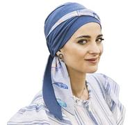 CAREBELL Smooth Turbante Cappello Oncologico Bamboo Chemioterapia Alopecia, Blu navy, Taglia unica