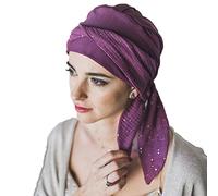 CAREBELL Smooth Turbante Cappello Oncologico Bamboo Chemioterapia Alopecia, Blu navy, Taglia unica