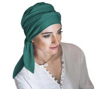 CAREBELL Smooth Turbante Cappello Oncologico Bamboo Chemioterapia Alopecia, Verde azzurrato