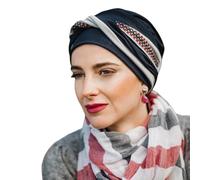 CAREBELL turbante oncologico modello Comfort - Florida design in cotone naturale, confortevole e traspirante, speciale per chemioterapia, alopecia e pelli sensibili