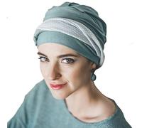 CAREBELL Turbante oncologico/Modello Elegance/Design Luce/Chemioterapia e Alopecia/Pazienti con Perdita di Capelli/Tessuto di Bambù/Comodo e Traspirante