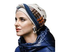 CAREBELL Turbante oncologico/Modello Elegance/Design Nordic/Tessuto di bambù/Chemioterapia e Alopecia/Pazienti con Perdita di Capelli/Confortevole