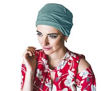 CAREBELL turbante oncologico, modello mare, diverse tonalità, tessuto di bambù, ideale per pelli sensibili, chemioterapia e alopecia, fatto a mano in Spagna, confortevole e traspirante, acquamarina