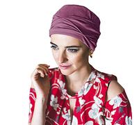 CAREBELL Turbante oncologico/Modello Mare/Varie Tonalità/Tessuto di Bambù/Ideale Pelle Sensibile/Chemioterapia e Alopecia/Fatto a Mano in Spagna/Confortevole e Traspirante, MALVA 14, Taglia unica