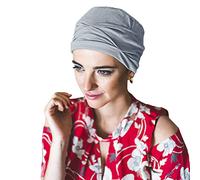 CAREBELL Turbante oncologico/Modello Mare/Varie Tonalità/Tessuto di Bambù/Ideale Pelle Sensibile/Chemioterapia e Alopecia/Fatto a Mano in Spagna/Confortevole e Traspirante, GRIGIO PERLA 63, Taglia