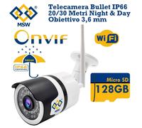 Carecam Telecamera WiFi da ESTERNO 5 MPX Ottica Sensore Audio Bidirezionale Pro
