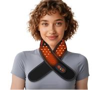 Carecomfi Cuscino riscaldante senza fili con massaggi, batteria integrata da 3000 mAh, terapia termica per alleviare il dolore, la rigidità e l'affaticamento, 3 impostazioni di riscaldamento e