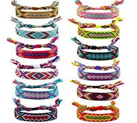 Carede Braccialetti dell'amicizia intrecciati regolabili fatti a mano colorati braccialetti regolabili con chiusura a nodo scorrevole per le donne, Nylon, Amazzonite