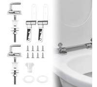 CAREDGO Accessori per Sedile Wc Pezzi di Ricambio Attacco per Sedile Wc Cerniera di Ricambio In Acciaio Inossidabile Supporto per Coperchio Wc Cerniere in Acciaio Inossidabile Set di Fissaggio