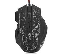 Caredy Mouse da Gioco con Cavo USB, Mouse ergonomico con Cavo per Computer, Pulsante DPI Regolabile, Plug And Play, Mouse Portatile E-Sports cablato Desktop Portatile con LED coloraP