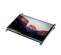 Caredy Schermo di visualizzazione, LCD Portatile Piccolo da 7 Pollici HDMI 1024x600 Schermo di visualizzazione Ultra HD Touchscreen Capacitivo Supporto per Il Controllo della retroilluminazione