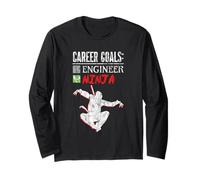 Career Goals Engineer Ninja Genio giocoso Maglia a Manica