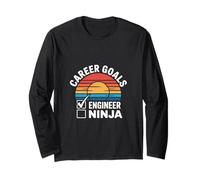 Career Goals Engineer Ninja Genio giocoso --- Maglia a Manica