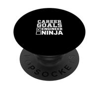 Career Goals Engineer Ninja Genio giocoso - PopSockets PopGrip Adesivo