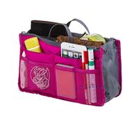 CareforYou® - Inserto multifunzione portatile per borsa da donna, ideale come organizer per cosmetici in borsa da viaggio Rosa 12. 11" x 6.7" x 3.7"