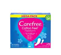 Carefree Cotton Feel FlexiComfort: inserti permeabili all'aria, profumo fresco, grado di assorbimento due, taglia normale, confezione da 76 pezzi