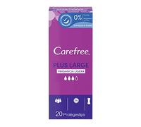 Carefree Plus Large di fragranza leggera protecteslips (20 pezzi), protegge i slips assorbenti e traspiranti per l'uso quotidiano, protegge i slips extra lunghi con protezione contro i cattivi odori