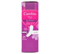 Carefree Salvaslip Plus Long Senza Profumo, Salva slip donna extra lungo con protezione 5in1 per 8h di sensazione di asciutto, Assorbenti senza profumo ultra sottili per uso quotidiano, 24 salvaslip