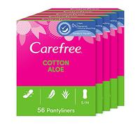 Carefree Salvaslip in cotone e aloe, confezione da 5 pezzi = 280 salvaslip