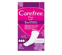 Carefree Salvaslip Plus Large Senza Profumo, Salva slip donna extra ampio con protezione 5in1 per 8h di sensazione di asciutto, Assorbenti senza profumo ultra sottili per uso quotidiano, 36 salvaslip