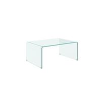 Careg Tavolino Valle in vetro curvato 80x45x35 cm