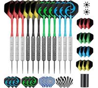 CareGames: Freccette Acciaio 12pz, Durevoli, Set Completo, Migliora il Tuo Gioco