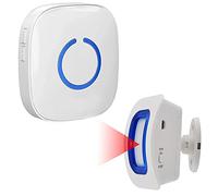 Caregiver Pager - Allarme per interni con sensore di movimento, allarme per camera da letto, prevenzione cadute per anziani con demenza, dispositivo di allarme per cassetta postale per casa, bianco