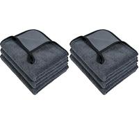 Carehabi 3 Pezzi Panno Microfibra Auto e Panno Asciugatura Auto, Panni in Microfibra Senza Aloni per Moto e Camion, 600GSM 60x40 cm (Confezione da 2)