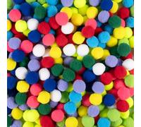 Carehabi 300 pezzi Pompon, 3 cm, multicolore per artigianato, piccoli pompon, per bambini, fai da te, artigianato, creazione creativa, decorazione pompom per ghirlande, frange, Pasqua, progetti