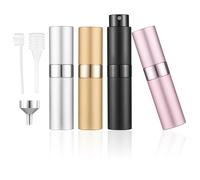 Carehabi 4 Pezzi Nebulizzatore Profumo, 8ml Bottiglia Spray Vuote Nebulizzatore Porta Profumo Da Viaggio Dispenser Profumo Portatile Portaprofumo Borsa Ricaricabile
