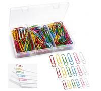 Carehabi 400 Pezzi Graffette Colorate Graffette Ufficio per Carta in 3 Dimensioni Assortite (28mm, 33mm, 50mm) Graffettes Pinzatrice per Organizzazione Documenti Cancelleria da Ufficio e Scuola