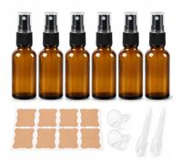 Carehabi 6 flaconi spray in vetro ambrato da 30 ml con accessori