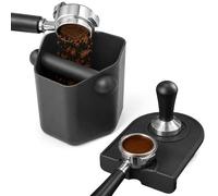 Carehabi Battifondi Caffè 580ML Batti Caffe Fondi Caffe Contenitore Coffee Knock Box con Barra Sorprendente Fonoassorbente Adatto per Bar Ristorante Cucina - Nero