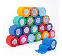 Carehabi Benda Elastica Autoadesiva, 18 Rotoli 5cm x 4.5 m Bendaggio per Animali Domestici, Benda Non Tessuto Traspirante per Polso, Caviglia, Dita, Ginocchio