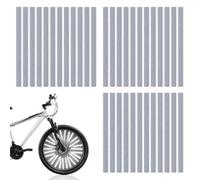 Carehabi Confezione da 36 riflettori per Bicicletta, Strisce Riflettenti per Bicicletta con visibilità a 360°, Facili da installare e riutilizzabili, Copri Raggi Bici, Set di riflettori per Raggi