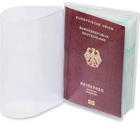 Carehabi Custodia per passaporto, trasparente, indelebile, antistrappo, impermeabile, protezione da polvere e sporco, set da 5 pezzi