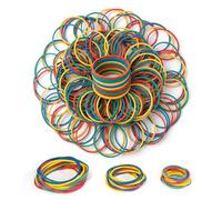 Carehabi Elastici Ufficio Set 600 Pezzi, Elastici Grandi e Piccoli in 3 Misure (25/38/50mm) Spessi e Forti, Colorati in Gomma Naturale per Casa, Cucina, Fai-da-te & Capelli, 205g Pacco Scorta