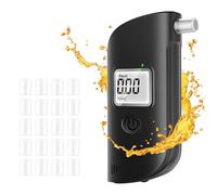Carehabi Etilometro Portatile Certificato Alcol Test Professionale con Display LCD Digitale Incluso 20 ugelli Etilometro Portatile Personale per Uso Domestico e Professionale