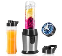 Carehabi Frullatore Smoothie, Mini Blender Frullatore con Bicchiere 2 x 600 ml, Portatile Smoothie Maker Elettrico per Frullati, Frutta, Salse