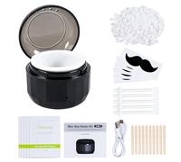 Carehabi Kit Ceretta Naso con Mini Scaldacera USB, 50 g Cera, 10 ml | Per uomo e donna, per peli visibili di naso e orecchie; USB per casa, viaggio e ritocchi davanti allo specchio