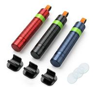 Carehabi Martello di emergenza con taglierina e rompivetro per auto 2 in 1, set da 3 pezzi con punte temprate e riflettore, martello di sicurezza in alluminio