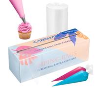 Carehabi Sacchetti monouso per Piping, Sacchetti monouso per Piping 110 Pezzi 47x23cm Set di Sacchetti monouso per Piping per la Cottura, la Decorazione di Torte e la Cottura di Biscotti