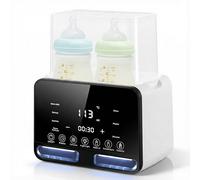 Carehabi Scaldabiberon per 2 Biberon, Bianco - Scaldabiberon 4-in-1 con Sterilizzatore e Regolazione della Temperatura, Scaldapappa per Riscaldare e Scongelare Alimenti